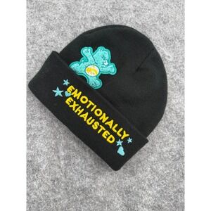 Care Bears Beanie Adult OS Black New Emotionally Exhausted Bedtime Bear Hat